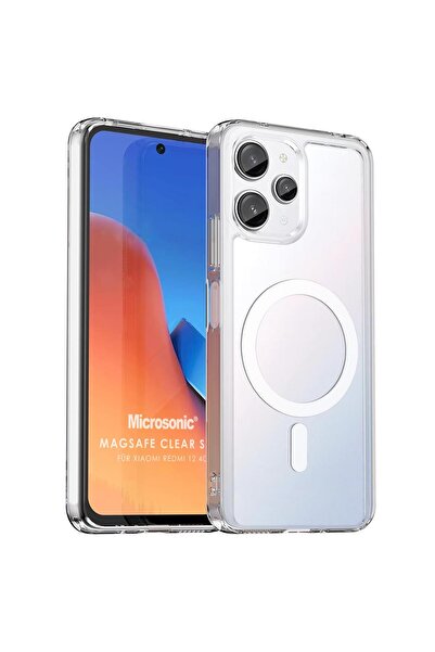 Microsonic Xiaomi Redmi 12 4G Kılıf MagSafe Clear Sararmaz Şeffaf