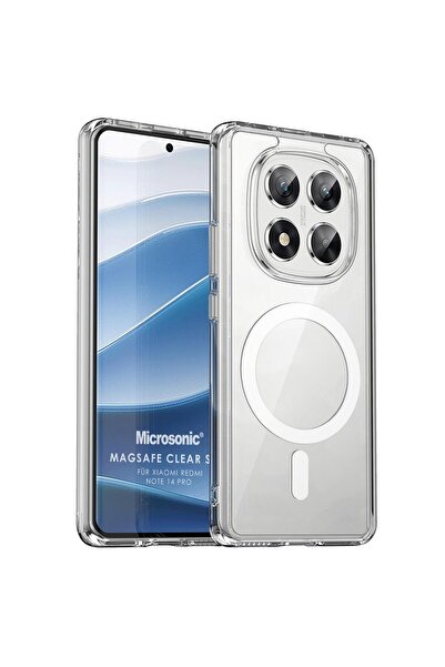 Microsonic Xiaomi Redmi Note 14 Pro 5G Kılıf MagSafe Clear Soft Şeffaf