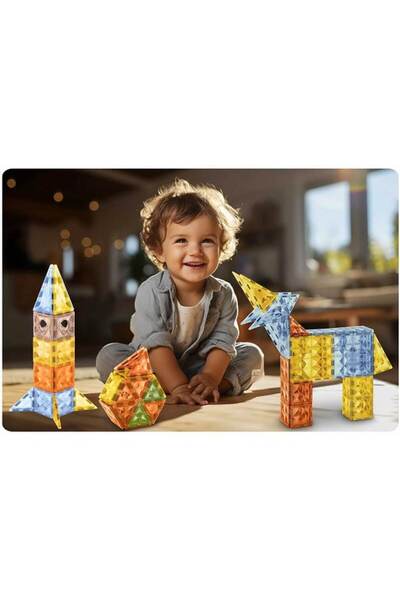 Ricokids Building set with magnetic pieces, stimulates creativity and imagination, exercises coordination...