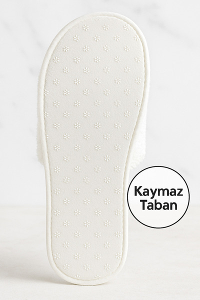 Febros 2 τεμάχια μαλακές μάλλινες παντόφλες για επισκέπτες, καθημερινές αντιολισθητικές παντόφλες για το σπίτι, παντόφλες για το σπίτι, παντόφλες νυφικού