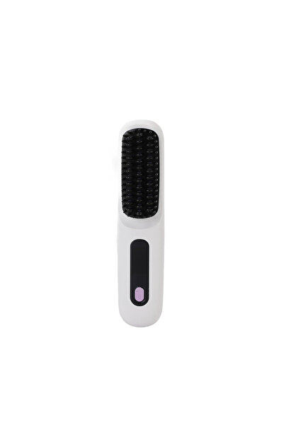 Denx Electric Hair Straightener Brush Portable Ceramic Hair Straightening Comb Fast Heating, 3 Temperature Settings