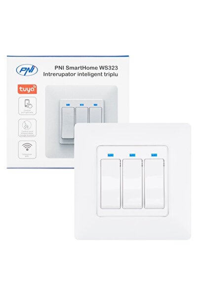 PNI Triple smart switch SmartHome WS323 for controlling lights via the internet Tuya APP