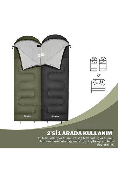 KINGCAMP 250 Ultralight Sleeping Bag Olive Sol F.