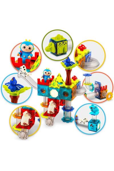 Ricokids Building set with magnetic pieces, stimulates creativity and imagination, exercises coordination...