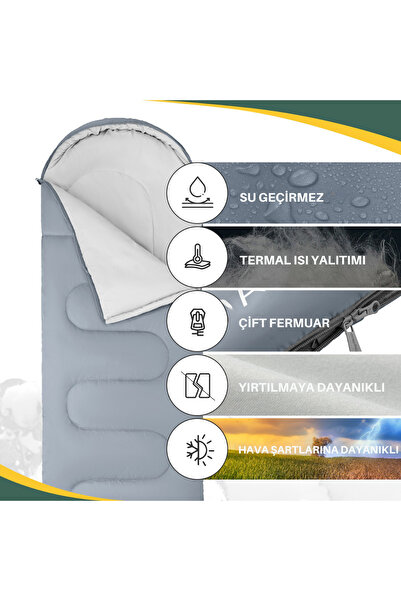 KINGCAMP Oasis 250 Ultralight Sleeping Bag M.Grey Left F.