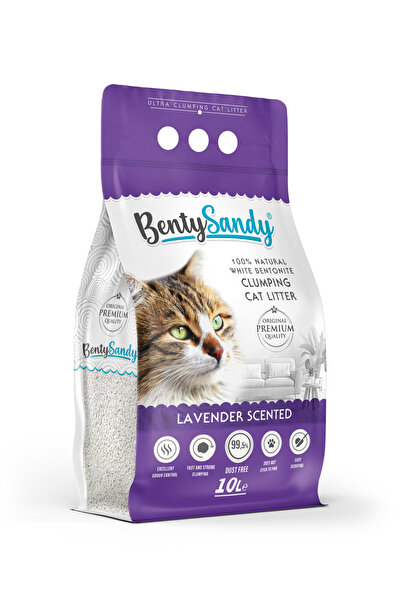 BentySandy Lavanta Kokulu Kalın Taneli Kedi Kumu 10L