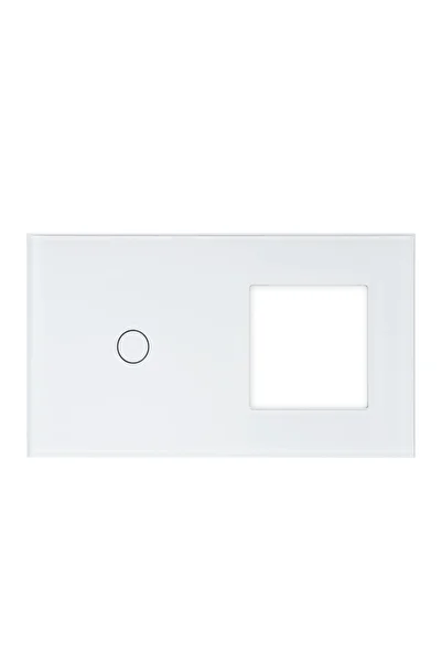 PNI Double glass frame SH611 for switch and socket, white