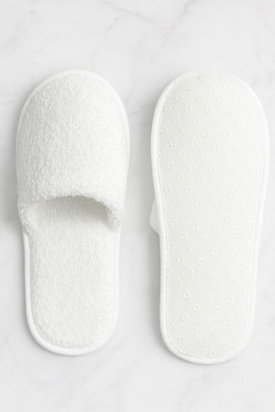 Febros 2 τεμάχια μαλακές μάλλινες παντόφλες για επισκέπτες, καθημερινές αντιολισθητικές παντόφλες για το σπίτι, παντόφλες για το σπίτι, παντόφλες νυφικού