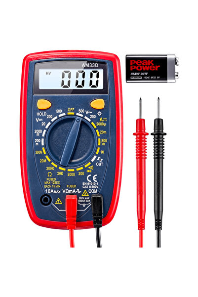 Elindor Digital Multimeter for Voltage, Current, Resistance and Continuity