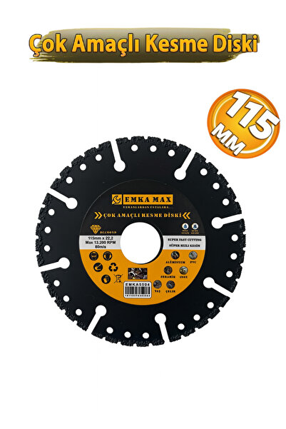 Emka Çok Amaçlı Kesme Diski 115 mm Alüminyum Seramik Taş Çelik Pvc Kesme Diski
