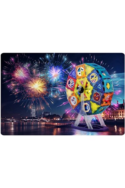 Ricokids Building set with magnetic pieces, stimulates creativity and imagination, in the shape of a carousel...