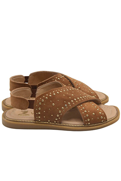 Venüs Kadın Süet Deri Taba Espadril Sandalet 2512204Y