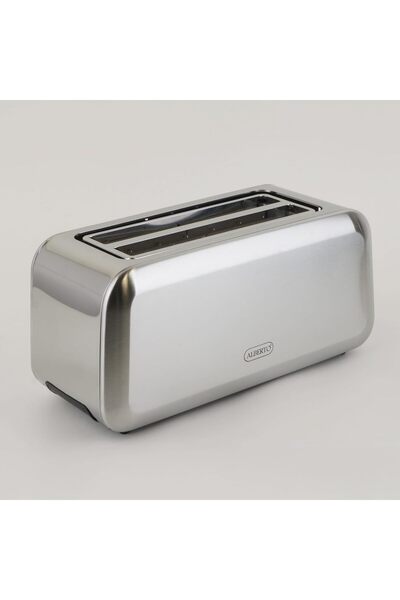 Alberto 4-slice stainless steel toaster long slot silver
