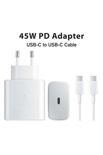 metapower Samsung Galaxy S25 Ultra S25+ Uyumlu Kablolu Set 45W Hızlı Şarj Ale...