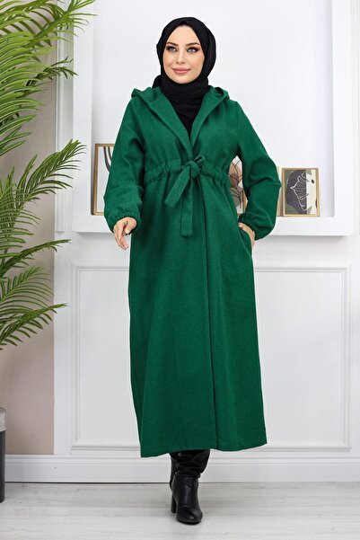 Missvalle Μπροστινή γραβάτα Cache Coat Emerald 19169