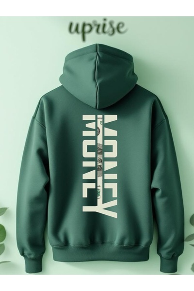 Vordevia Hanorac Money cu imprimeu Cotton 3 Thread O supradimensionat