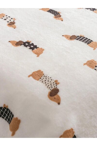 LC Waikiki LCW HOME Köpek Figürlü Tek Kişilik Pelüş Battaniye (W5)