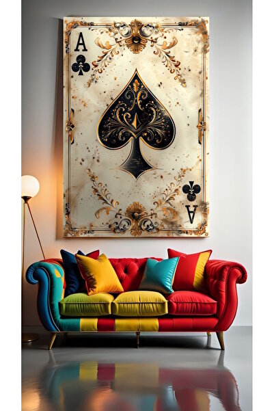 özkacar ISKAMBİL AS KARTI II Tablou pe pânză pentru decorarea casei, perete, ...