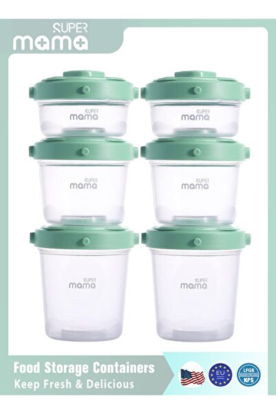 BYBEO 6 قطع من صناديق تخزين طعام الأطفال البلاستيكية، محكمة الغلق ومضادة للتس...