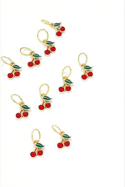 New Obsessions Set of 10 Sweet Cherries Hair Earrings