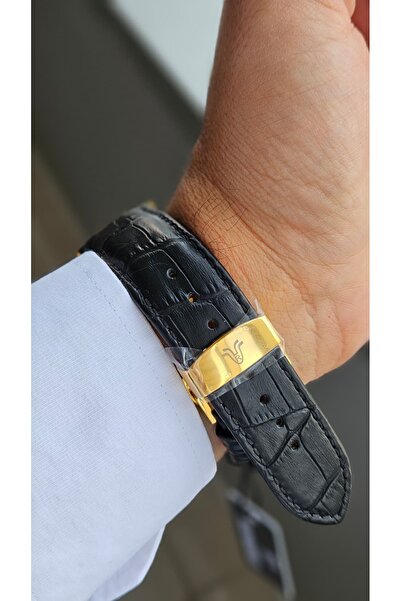 Raymond Rym-83003 Quartz Men's Wristwatch - Japanese Mechanism - Steel Case and Leather Strap - 2 Year Warranty