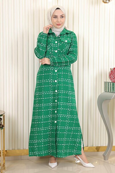 Missvalle Παλτό με κουμπιά Σμαραγδί 19260