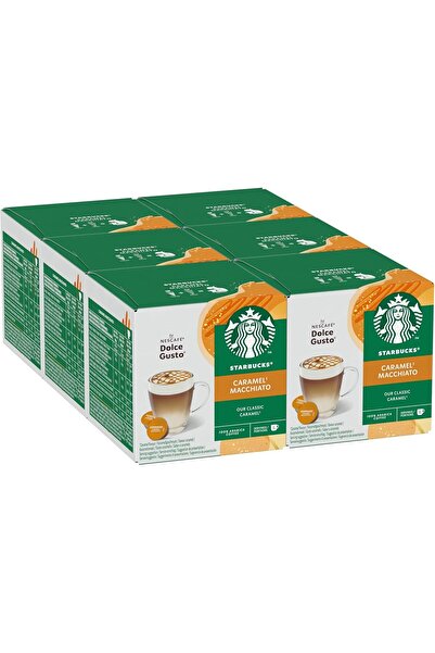 Starbucks من نسكافيه دولتشي غوستو كراميل ماكياتو (عبوة من 6 قطع)