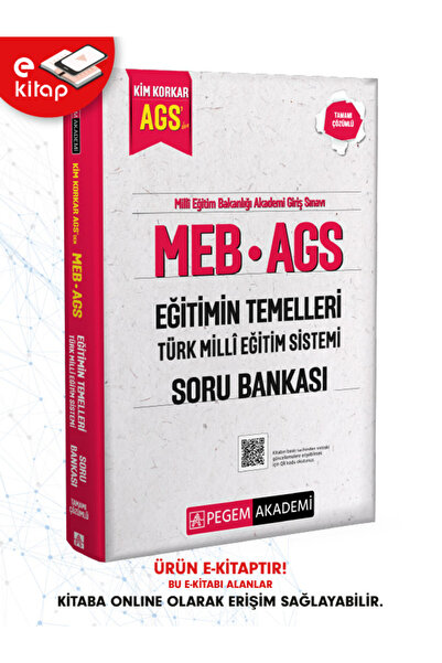 Pegem Akademi Yayıncılık MEB-AGS Kim Korkar Eğitimin Temelleri Türk Milli Eği...