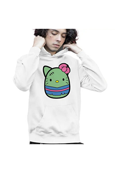 OEM Παιδικό Φούτερ με Κουκούλα Squishmallows με Γάτα και Ζόμπι για Αγόρια