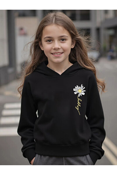 uyguntarz Daisy Printed Oversized Kids Sweatshirt