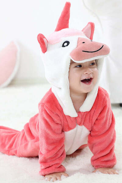 WildFashion Kigurumi pajamas for babies, jumpsuit type, made of soft and fluffy material CLD146-232
