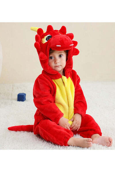 WildFashion Kigurumi pajamas for babies, dragon pattern, jumpsuit type made of soft and fluffy material CLD173-39