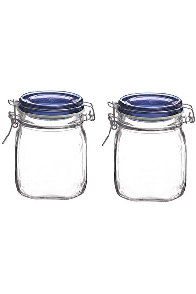 Bormioli Rocco Set 2 borcane sticla cu inchidere ermetica BORMIOLI FIDO, 750m