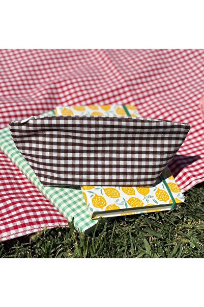 MEKİK BUTİK Husă pentru creion / geantă de machiaj din pânză, cu fermoar, lav...