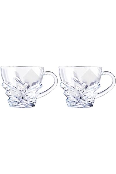SAQOWARE 6 Pcs Tea Glass Mug Set With Handle, 235ml | Coffee Mugs Premium Quality Glassware