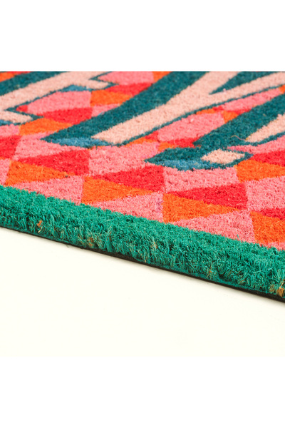 Zsa Zsa Zsu Kerala Coır Kapı Önü Paspası 45x75 Cm Kırmızı - Pembe