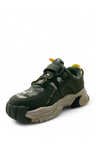 pepino 2021 Orthopedic Boys' Khaki Camouflage Comfortable Sneaker