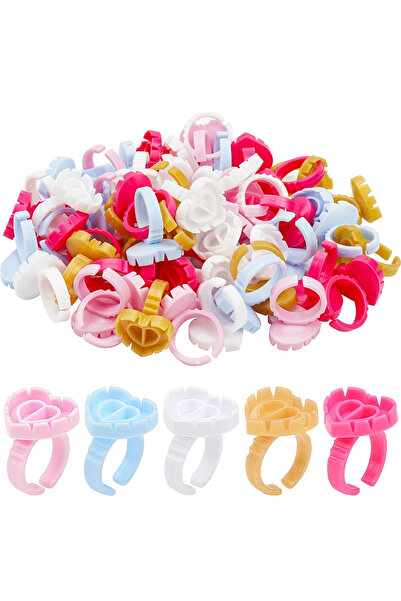choice2 mix 100 PCS Disposable Heart-shaped Plastic Glue Ring Cup Eyelash Ext...