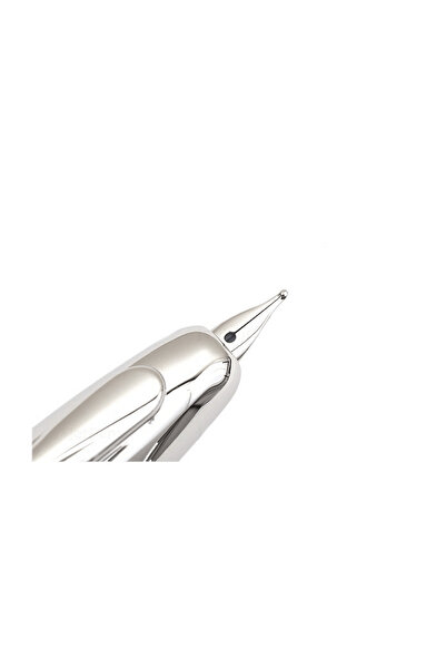 Pilot Stilou fără capac Rhodium, vârf mediu, alb