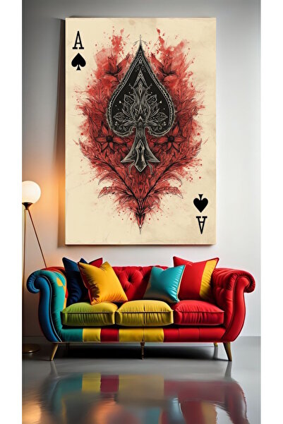 özkacar ISKAMBİL AS KARTI III Tablou pe pânză pentru decorarea casei, perete,...