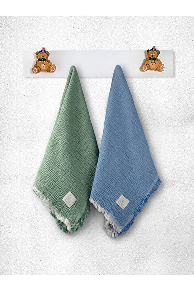 GA Gleam Atelier طقم بطانية موسلين 4 طبقات مكون من قطعتين، بطانية موسلين ناعم...