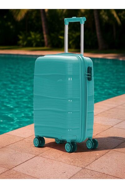 Laguna Orta Boy Kırılmaz Silikon Valiz Dalgalı Model