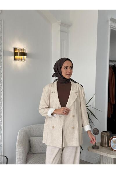 QOOQ STORE QOOQ Simon Ceket Bej 25ss618