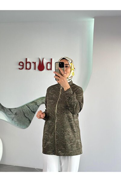 Armine Belli Fermuarlı Ceket 25K4006-1 Haki