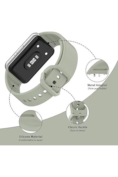 General Store Curea din silicon compatibilă cu Samsung Galaxy Fit3 SM-R390, gri