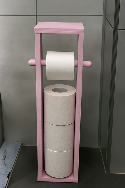 DemCey Home Tuvalet Kağıdı Standı Ahşap