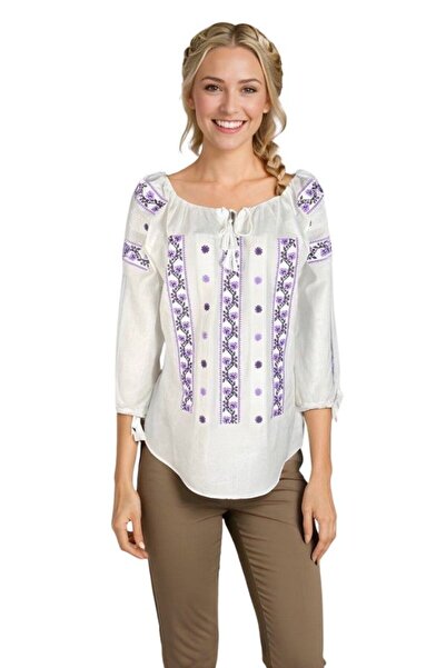 rody's forever Γυναικεία μπλούζα RSL5 λευκό/μοβ μέγεθος S