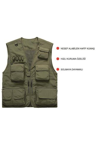 SINGLE SWORD 15-кишеньковий багатофункціональний мисливський жилет - жилет з сіткою для активного відпочинку