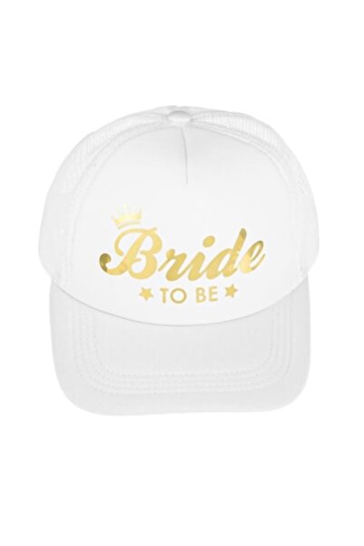 OEM Șapcă albă cu imprimeu auriu „Viitoare mireasă”