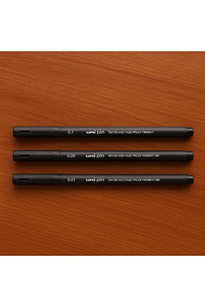 UNİ-BALL Uni-Pin Technical Drawing Pencil 0.03-0.05-0.1-0.2-0.3-0.4-0.5-0.6-0.7-0.8-Chisel 3.0 (Total 11 Pieces)